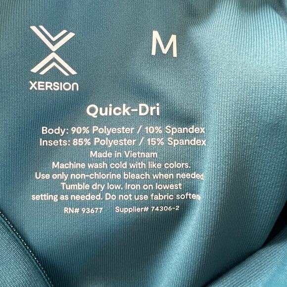 Xersion Quick-Dri Womens 1/4 Zip Cycling Jersey Size Medium Green Color - Picture 3 of 5
